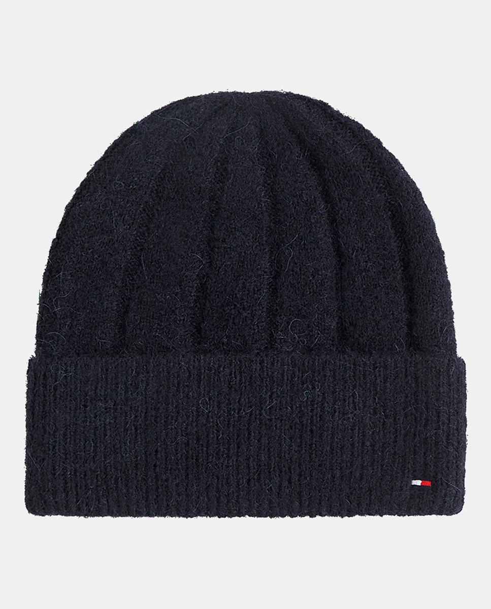 Imagen 0 de Gorro de color azul marino con bandera Tommy Hilfiger