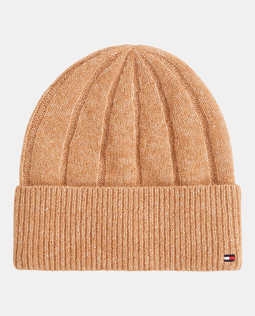 Imagen 0 de Gorro de color marrón claro con bandera Tommy Hilfiger