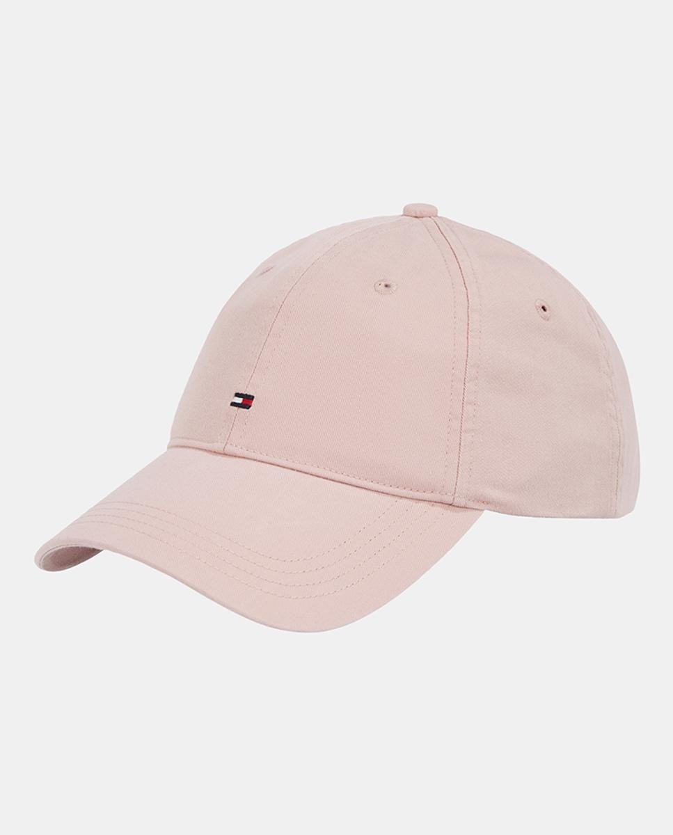 Imagen 0 de Gorra de mujer de algodón orgánico en color rosa con bandera de Tommy Hilfiger
