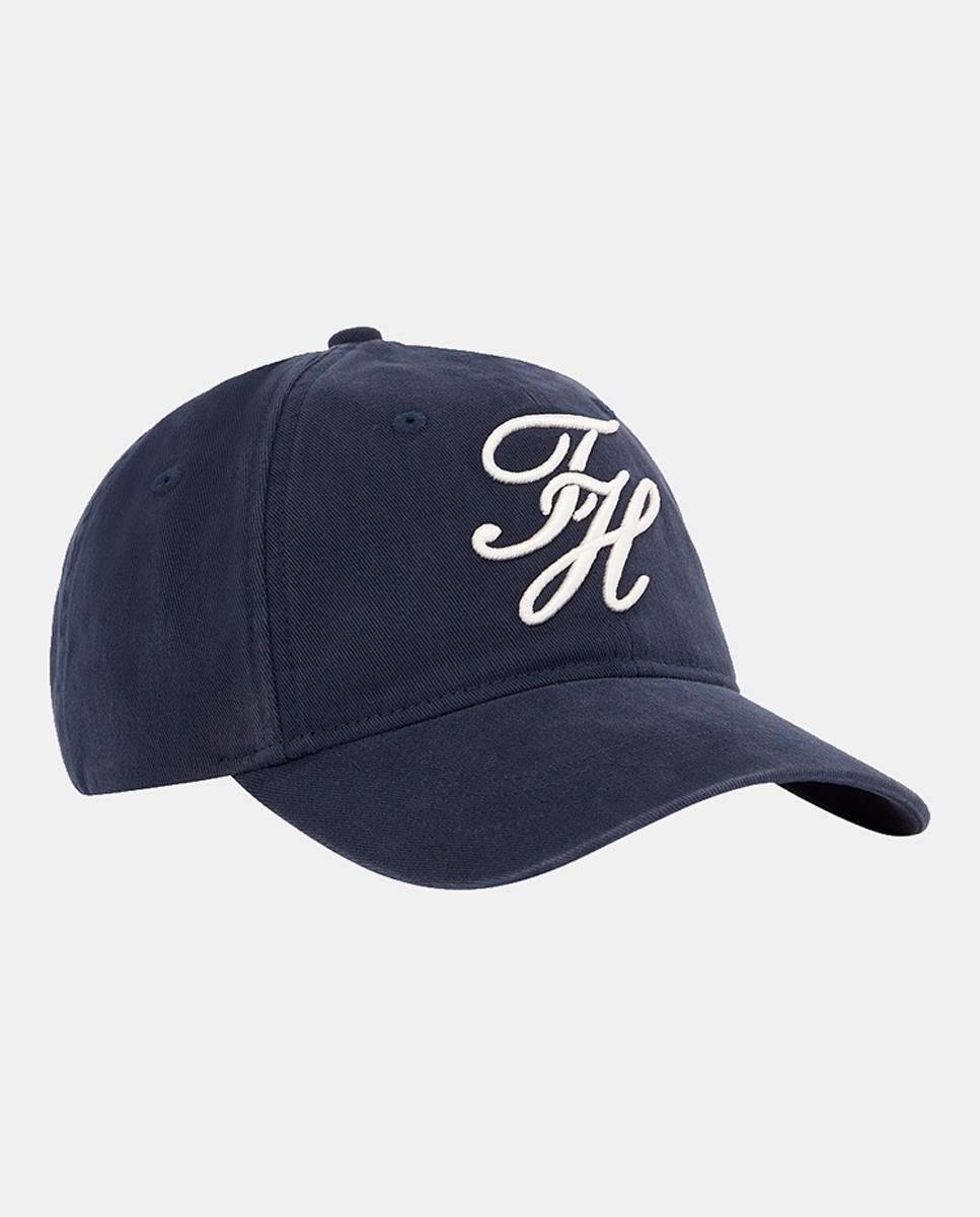 Imagen 0 de Gorra de algodón en color azul marino con logo bordado
