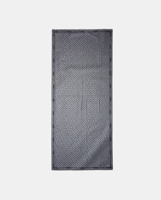 Imagen 0 de Fular gris oscuro con logos a contraste