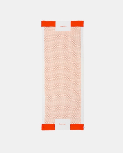 Imagen 0 de Fular naranja con logos a contraste