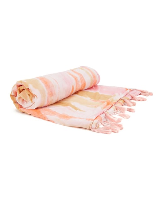 Imagen 0 de Kikoy de algodón estampado con borlas decorativas