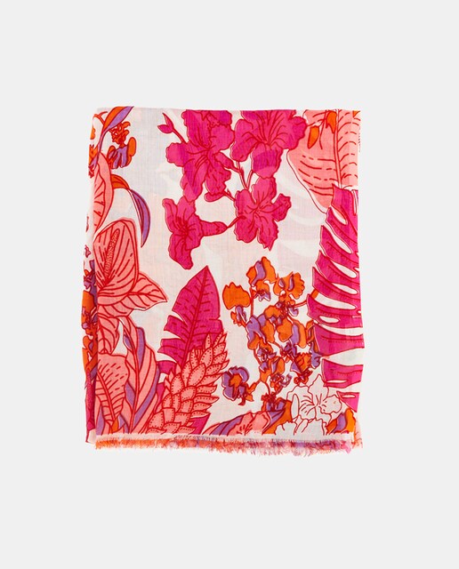 Imagen 0 de Pañuelo de viscosa Oceans Diary con estampado floral