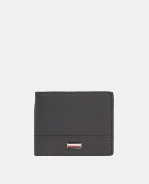 Imagen 0 de Cartera grande de hombre en piel con logotipo en la parte frontal