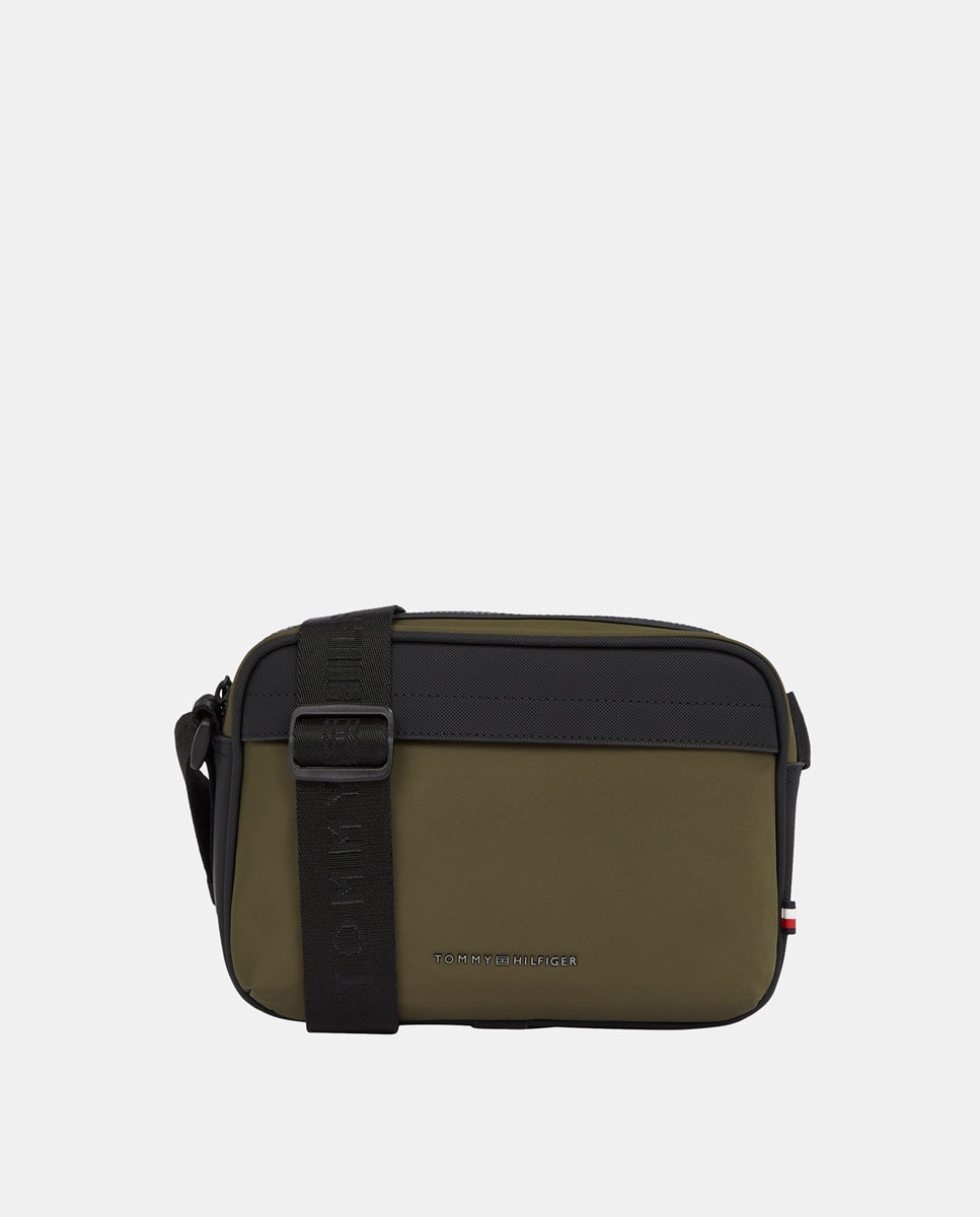 Imagen 0 de Bandolera de hombre de poliéster reciclado y firma frontal