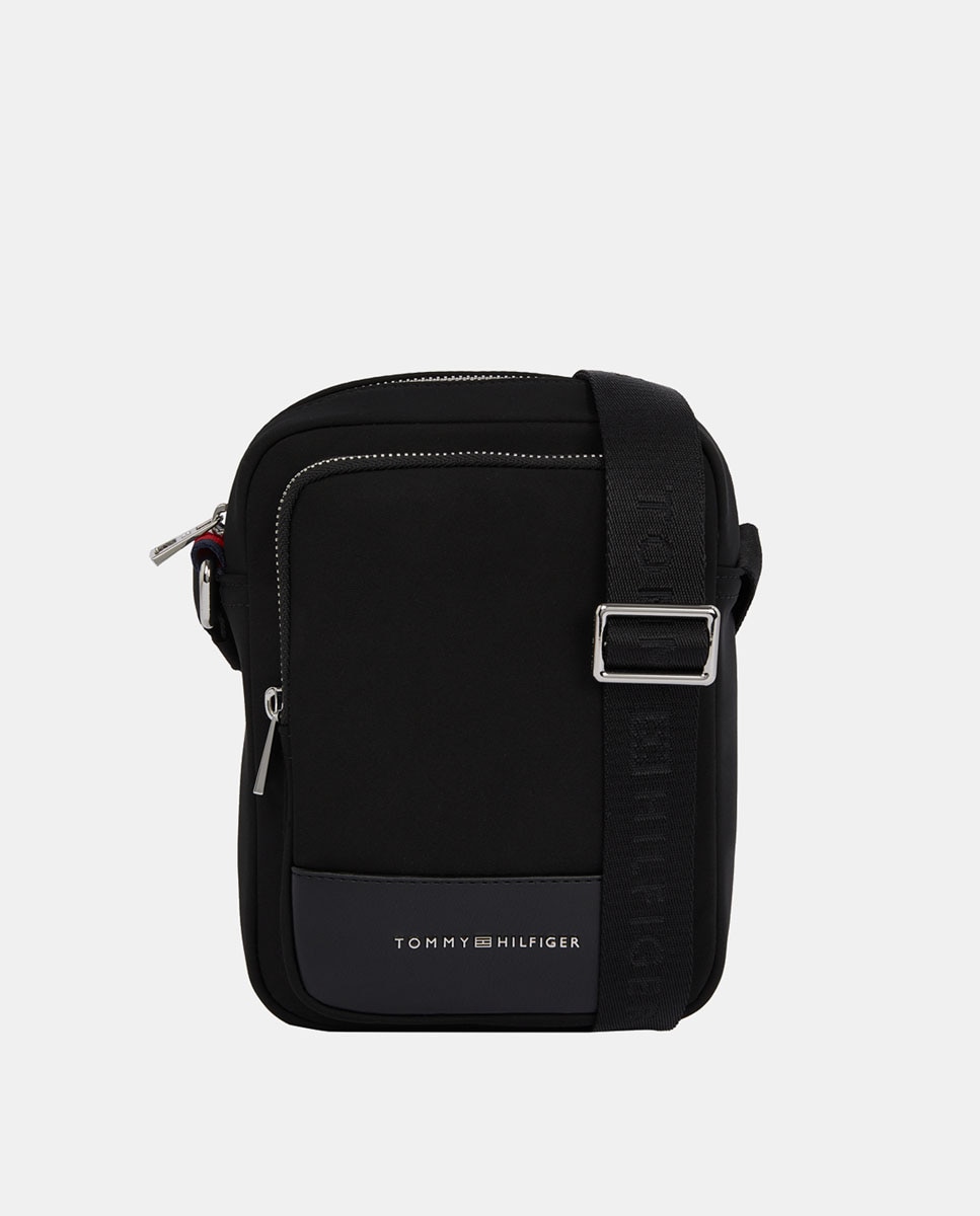 Imagen 0 de Bandolera estilo mini reporter de hombre de poliéster reciclado con asa ajustable