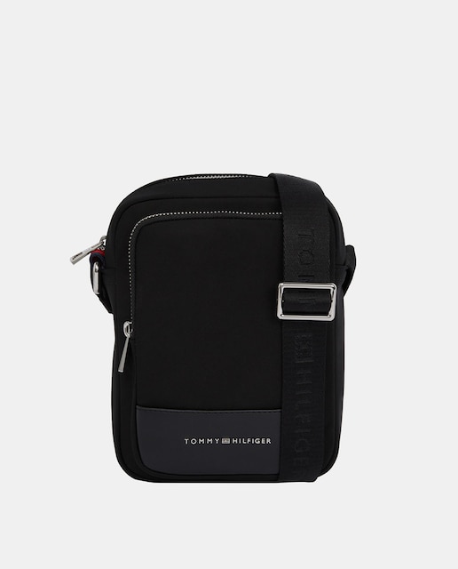 Imagen 0 de Bandolera estilo mini reporter de hombre de poliéster reciclado con asa ajustable