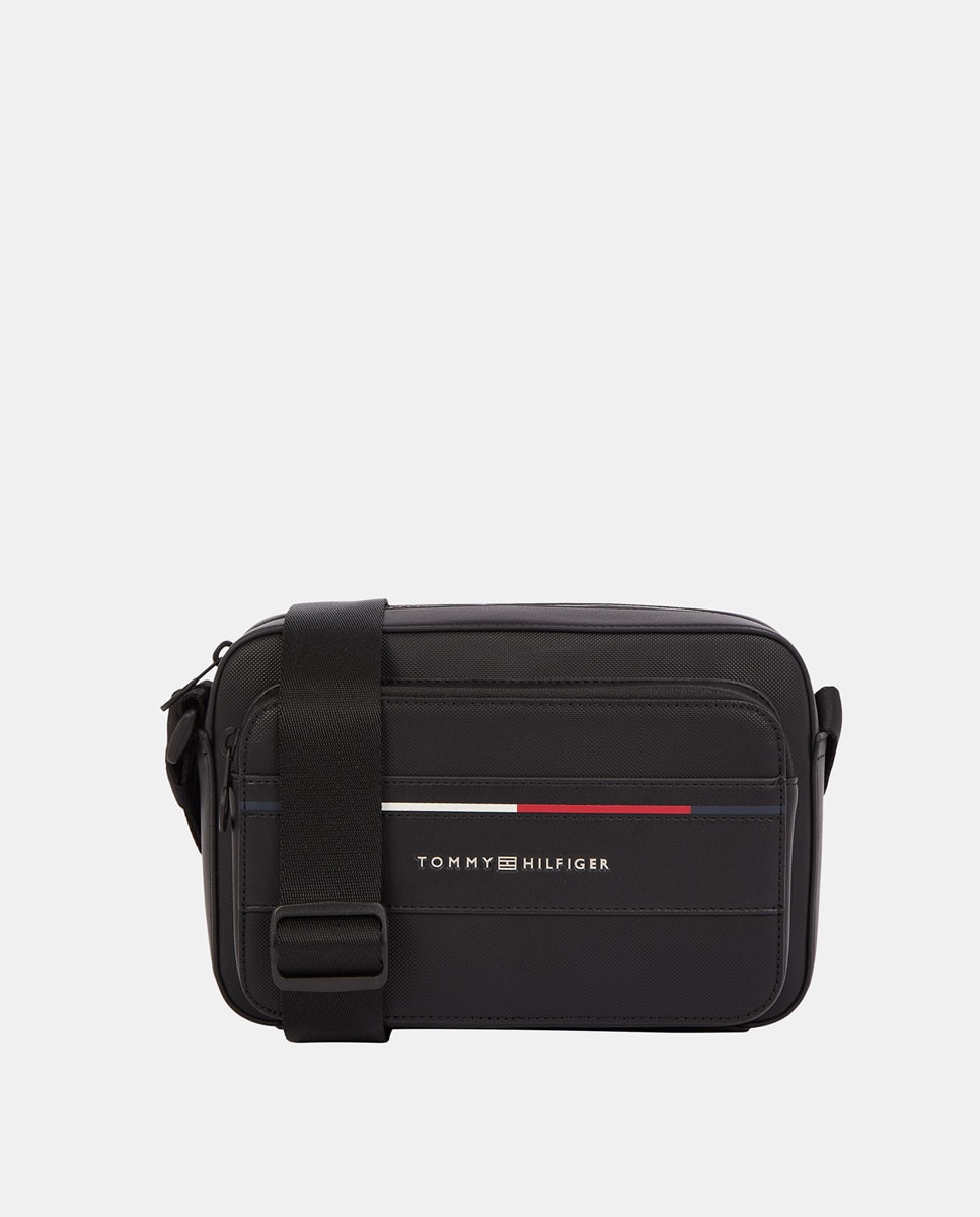 Imagen 0 de Bandolera estilo mini reporter de hombre en ecopiel y diseño coorporativo