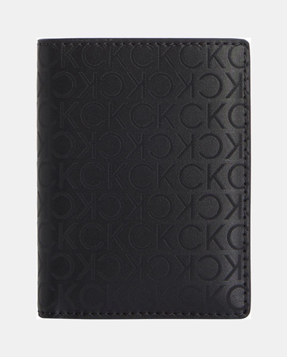 Imagen 0 de Cartera bifold con estamapado monogram Calvin Klein de hombre.
