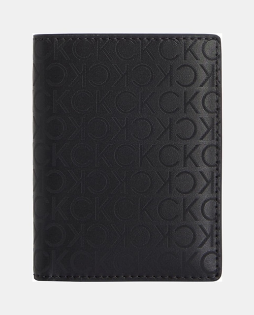 Imagen 0 de Cartera bifold con estamapado monogram Calvin Klein de hombre.