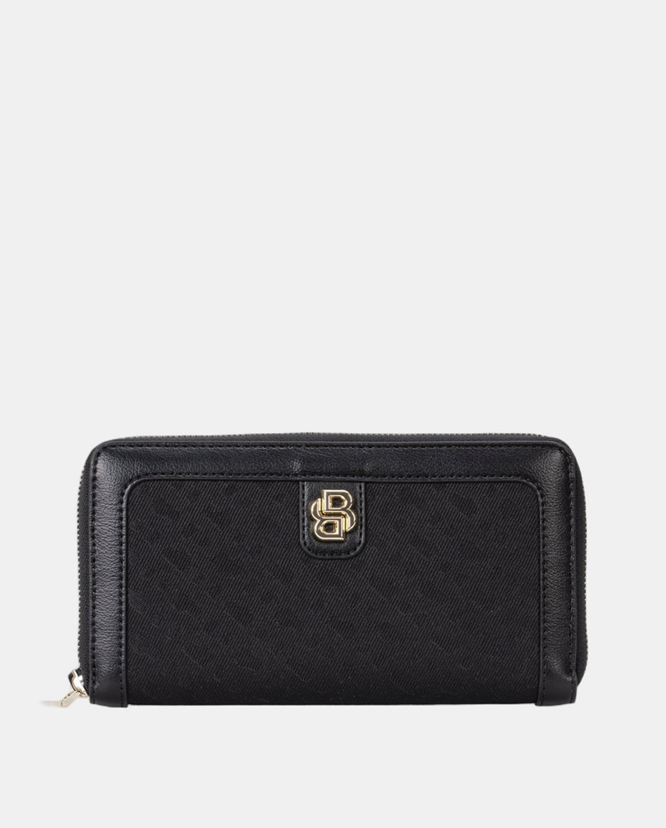 Imagen 0 de Cartera de mano cierre cremallera color negro