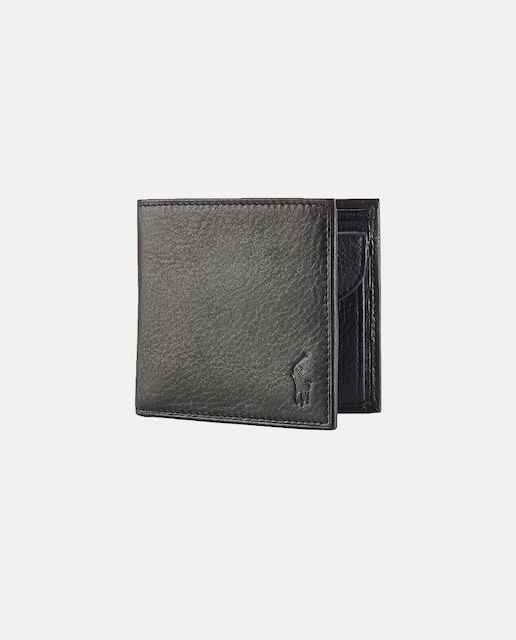 Imagen 0 de Cartera de hombre de piel con bolsillo portamonedas