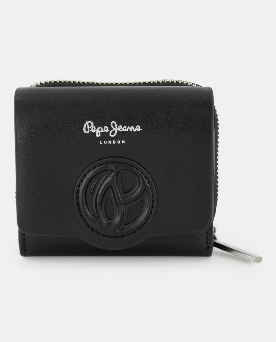 Imagen 0 de Cartera de mujer con solapa y logo monograma "P" en delantero