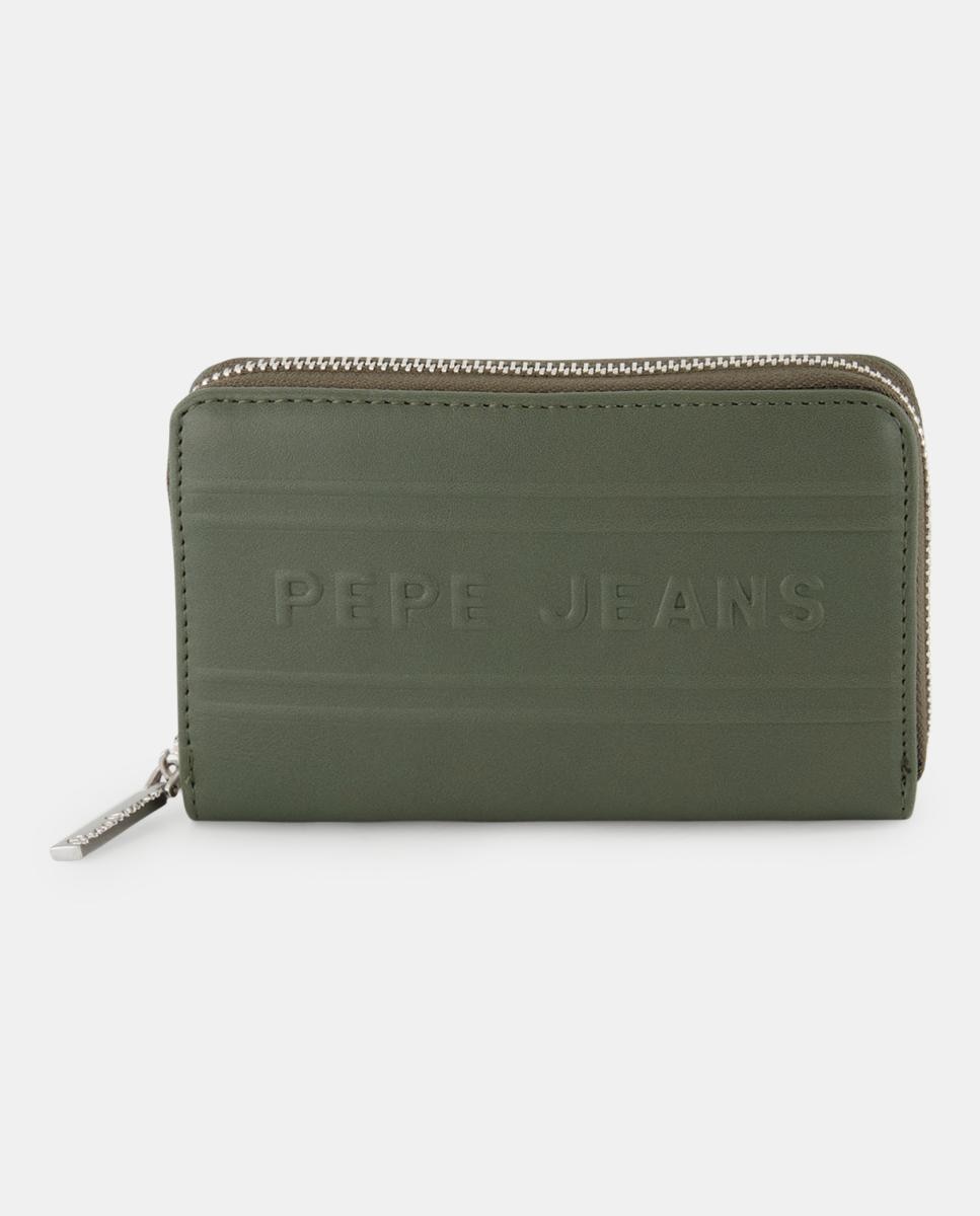 Imagen 0 de Cartera Marrel de mujer rectangular con logo central a tono y cremallera