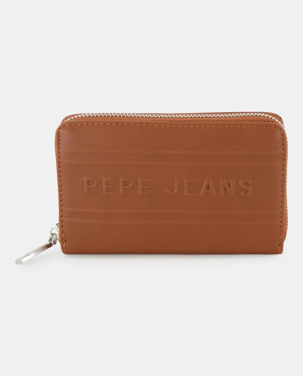 Imagen 0 de Cartera Marrel de mujer rectangular con logo central a tono y cremallera
