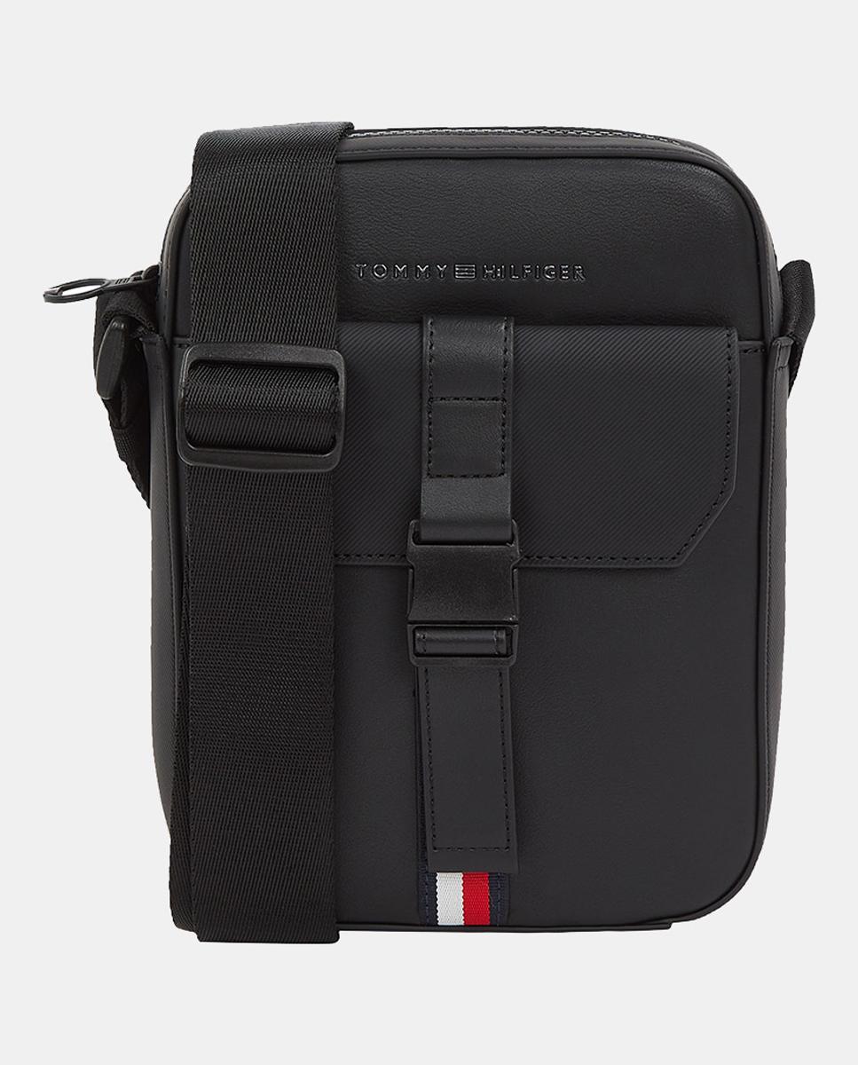 Imagen 0 de Bandolera estilo mini reporter de hombre en ecopiel y diseño coorporativo