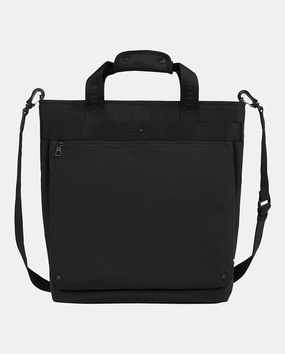 Imagen 0 de Shopper de hombre de nylon reciclado con diseño de logotipo frontal