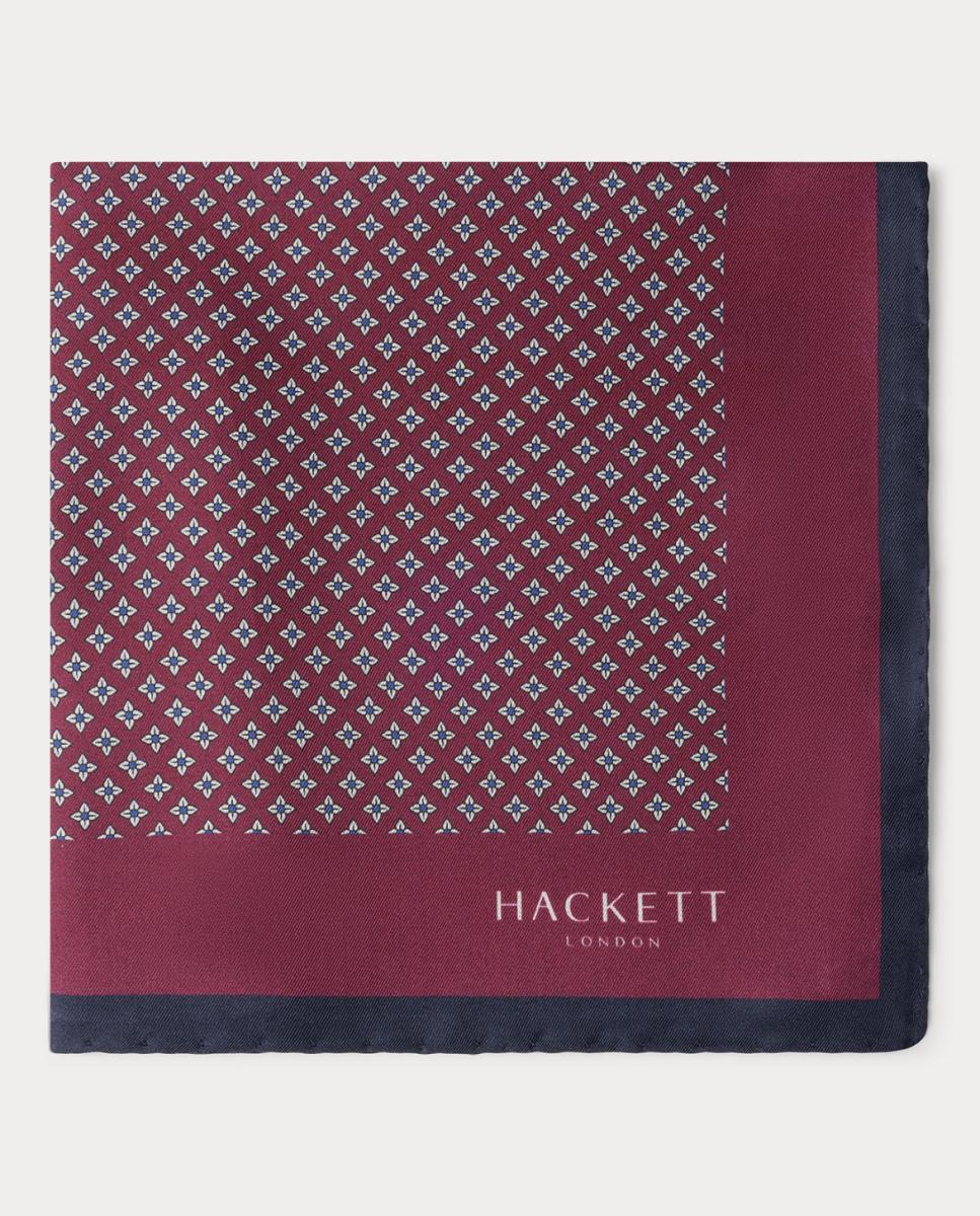 Imagen 0 de Pañuelo de bolsillo de seda 100% con estampado Hackett