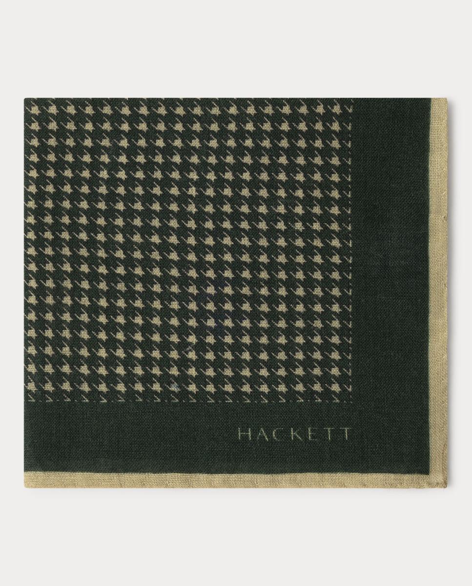 Imagen 0 de Pañuelo de bolsillo de lana 100% con estampado de cuadros Hackett