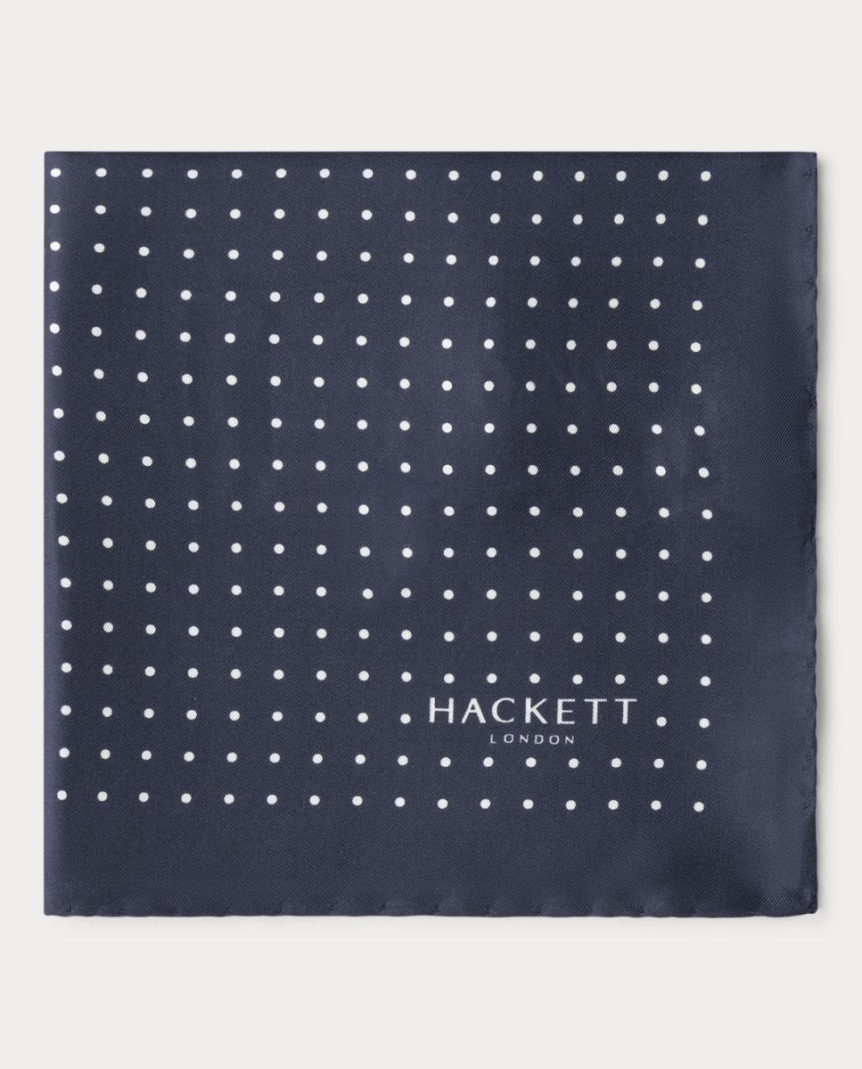 Imagen 0 de Pañuelo de bolsillo de seda 100% con estampado de lunares Hackett