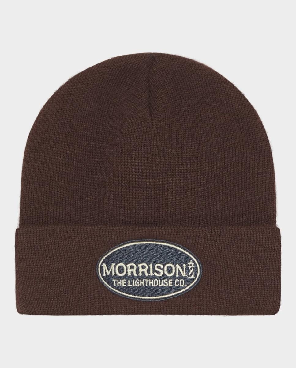 Imagen 0 de Gorro de hombre de punto acanalado y parche bordado