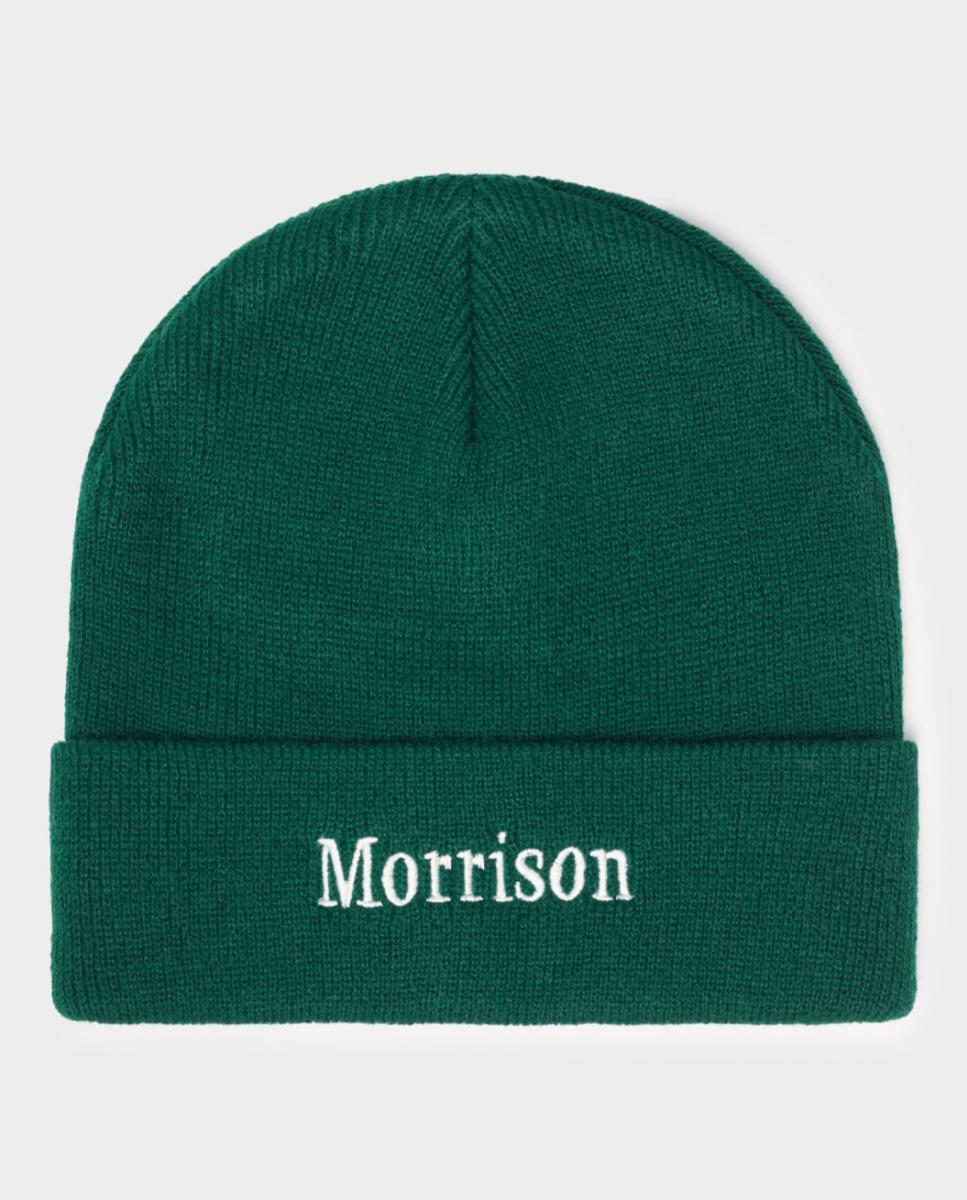 Imagen 0 de Gorro de hombre de punto acanalado y bordado frontal