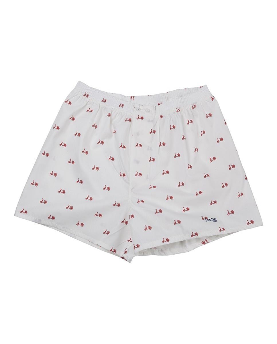 Imagen 0 de Calzoncillos blanco logo burdeos