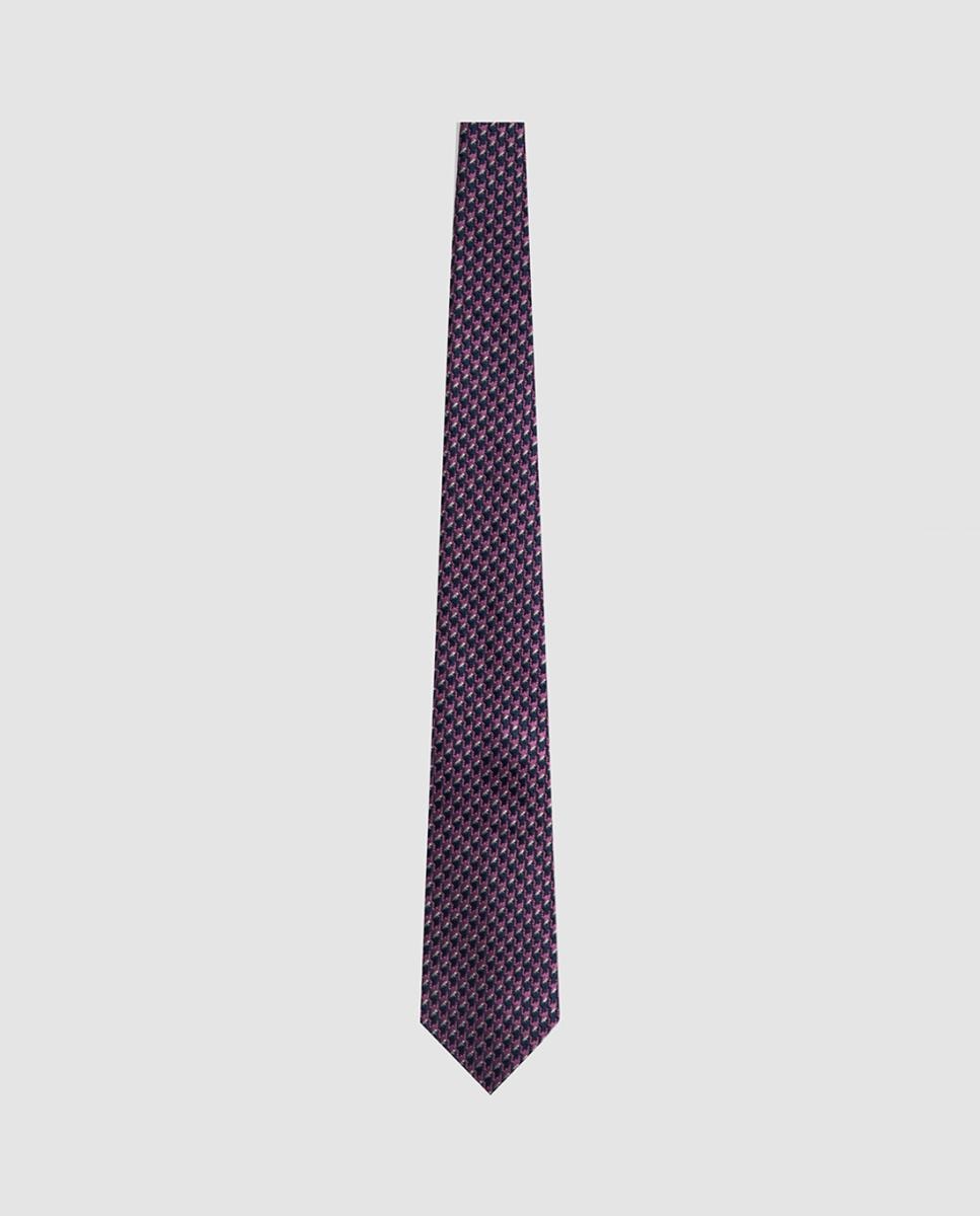 Imagen 0 de Corbata de hombre de seda pata gallo tricolor