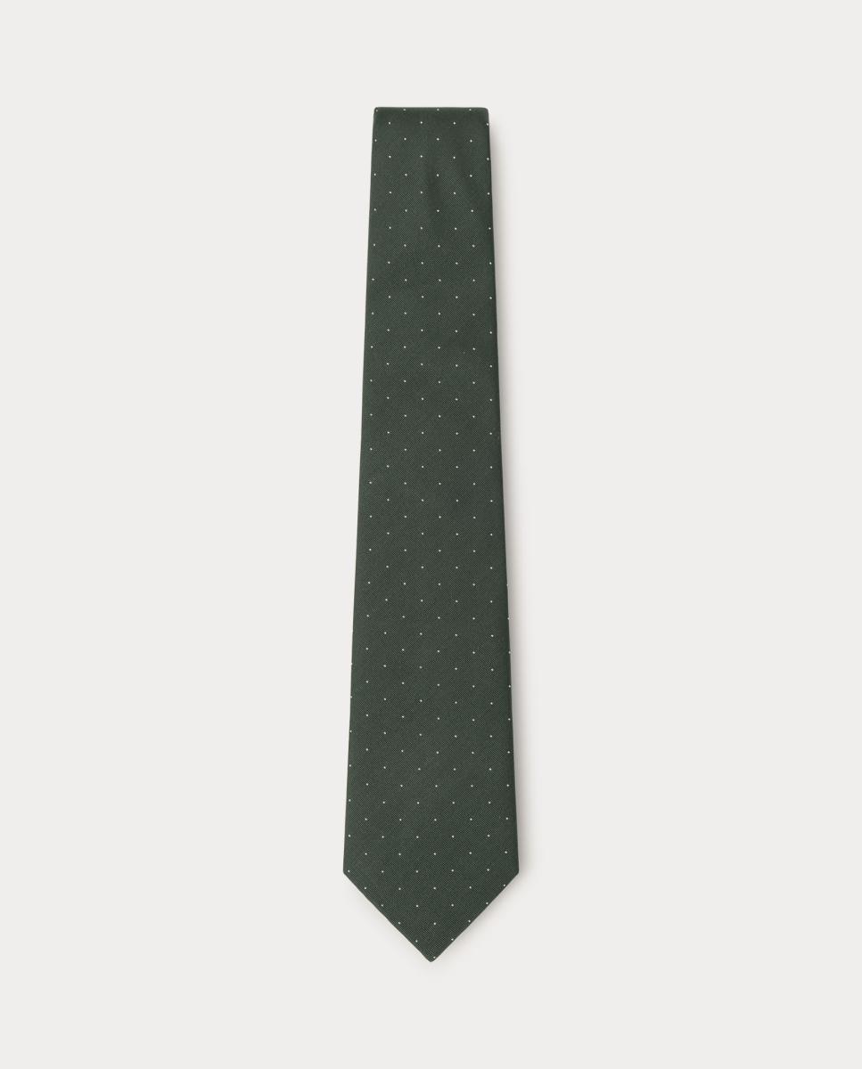 Imagen 0 de Corbata de hombre de seda 100% con estampado de lunares
