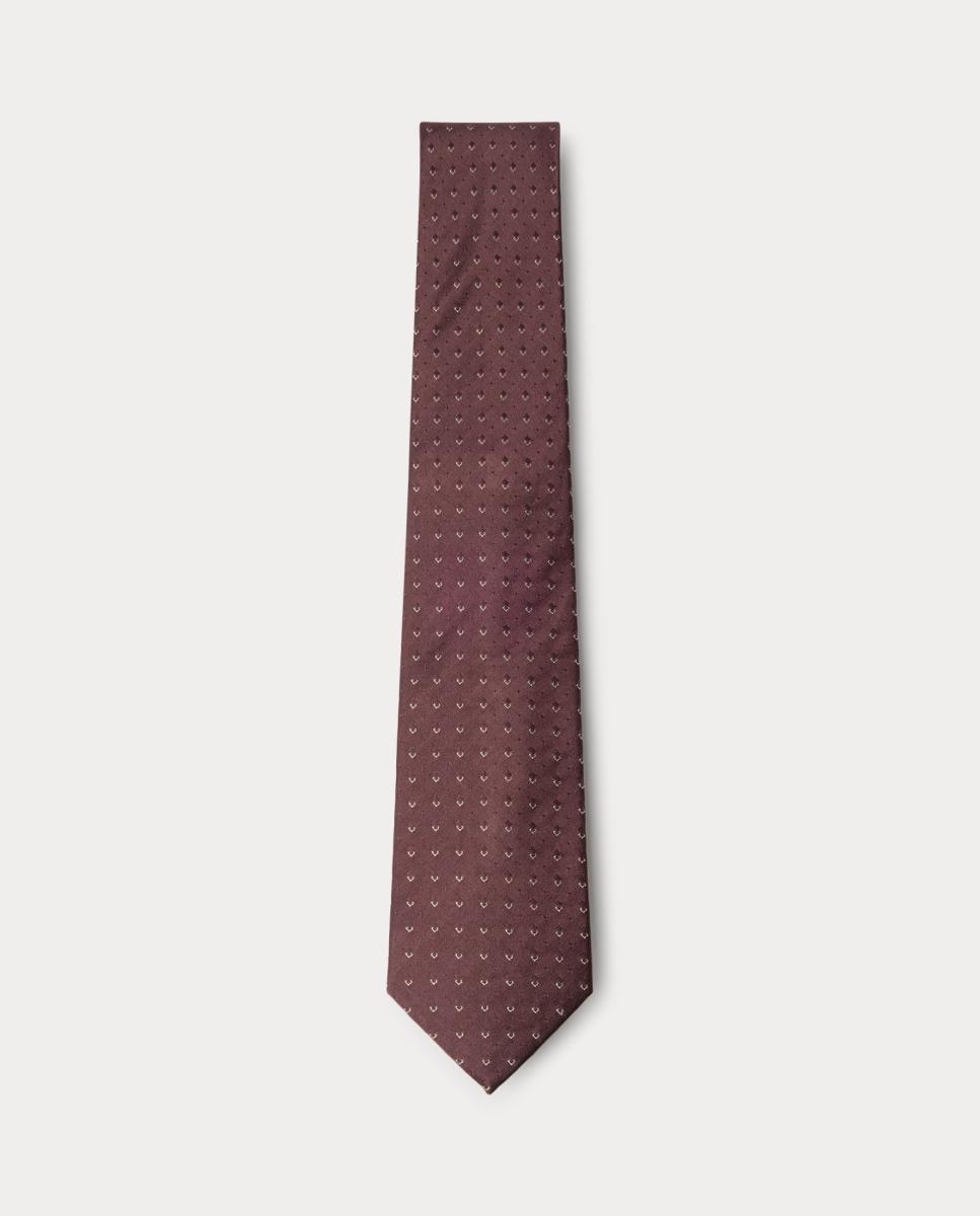 Imagen 0 de Corbata de hombre de seda 100% con estampado geométrico