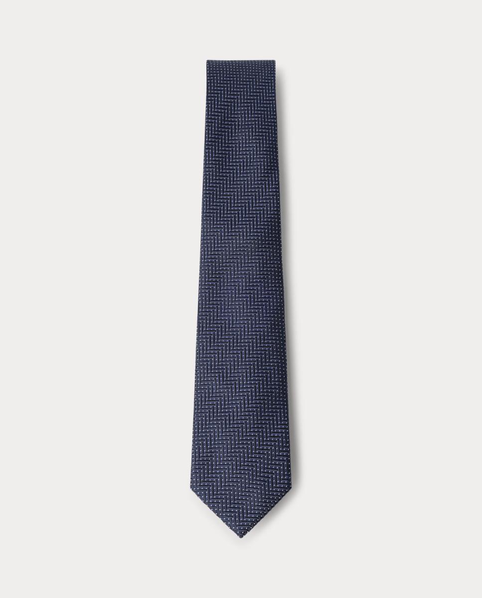 Imagen 0 de Corbata de hombre de seda 100% con estampado de espiga