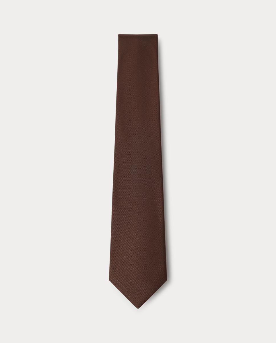 Imagen 0 de Corbata de hombre de seda con diseño liso y punta en V