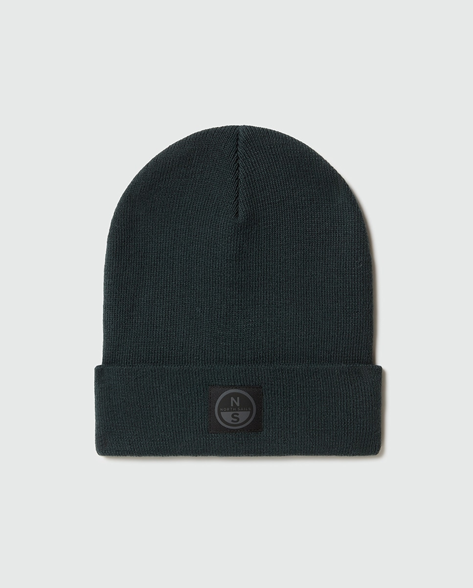 Imagen 0 de Gorro en algodón reciclado con parche cuadrado del logo North Sails en el frontal.