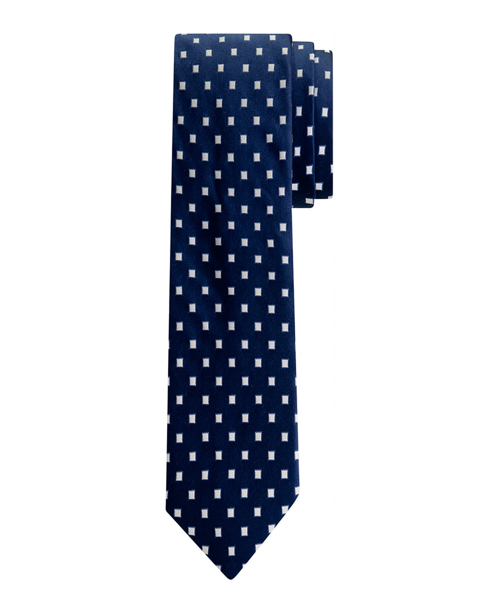 Imagen 0 de Corbata de hombre de seda con patrón de cuadros