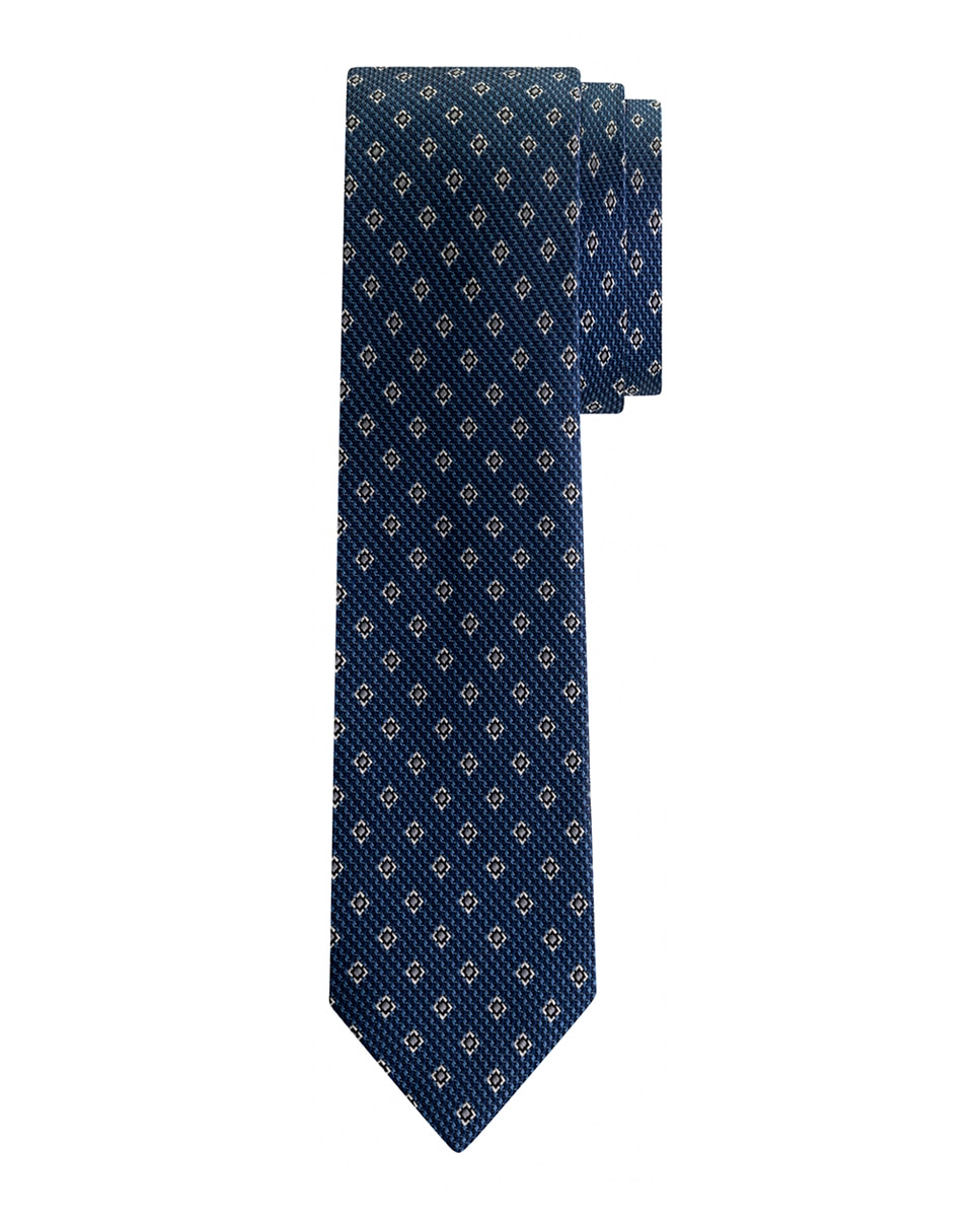 Imagen 0 de Corbata de hombre de seda con estampado diamante pequeño