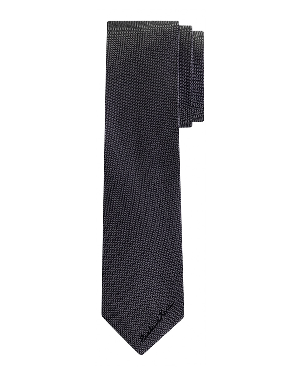 Imagen 0 de Corbata de hombre de seda con estructura y logo bordado