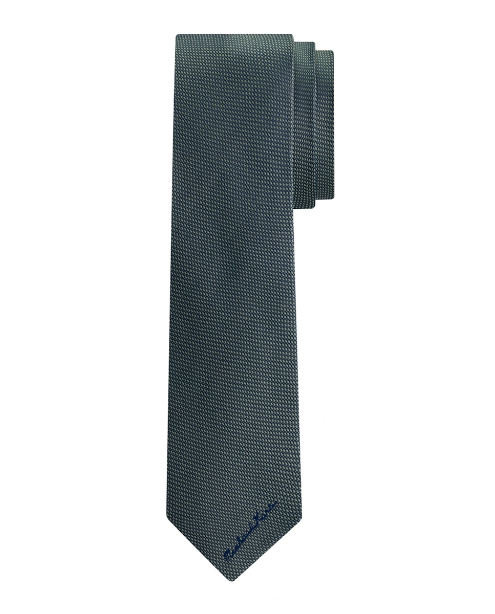 Imagen 0 de Corbata de hombre de seda con estructura y logo bordado