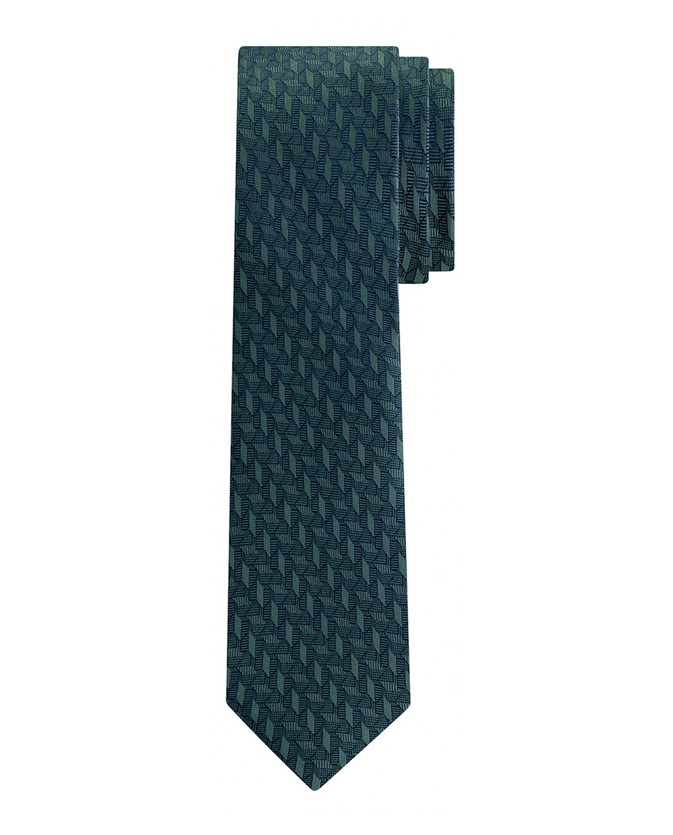 Imagen 0 de Corbata de hombre de seda con estampado geométrico