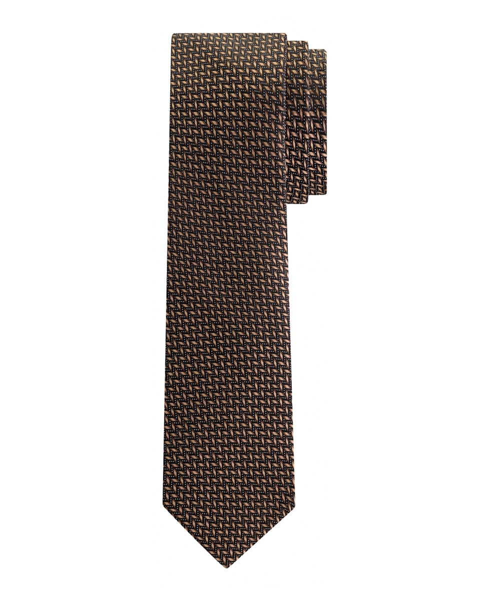 Imagen 0 de Corbata de hombre de seda con patrón geométrico