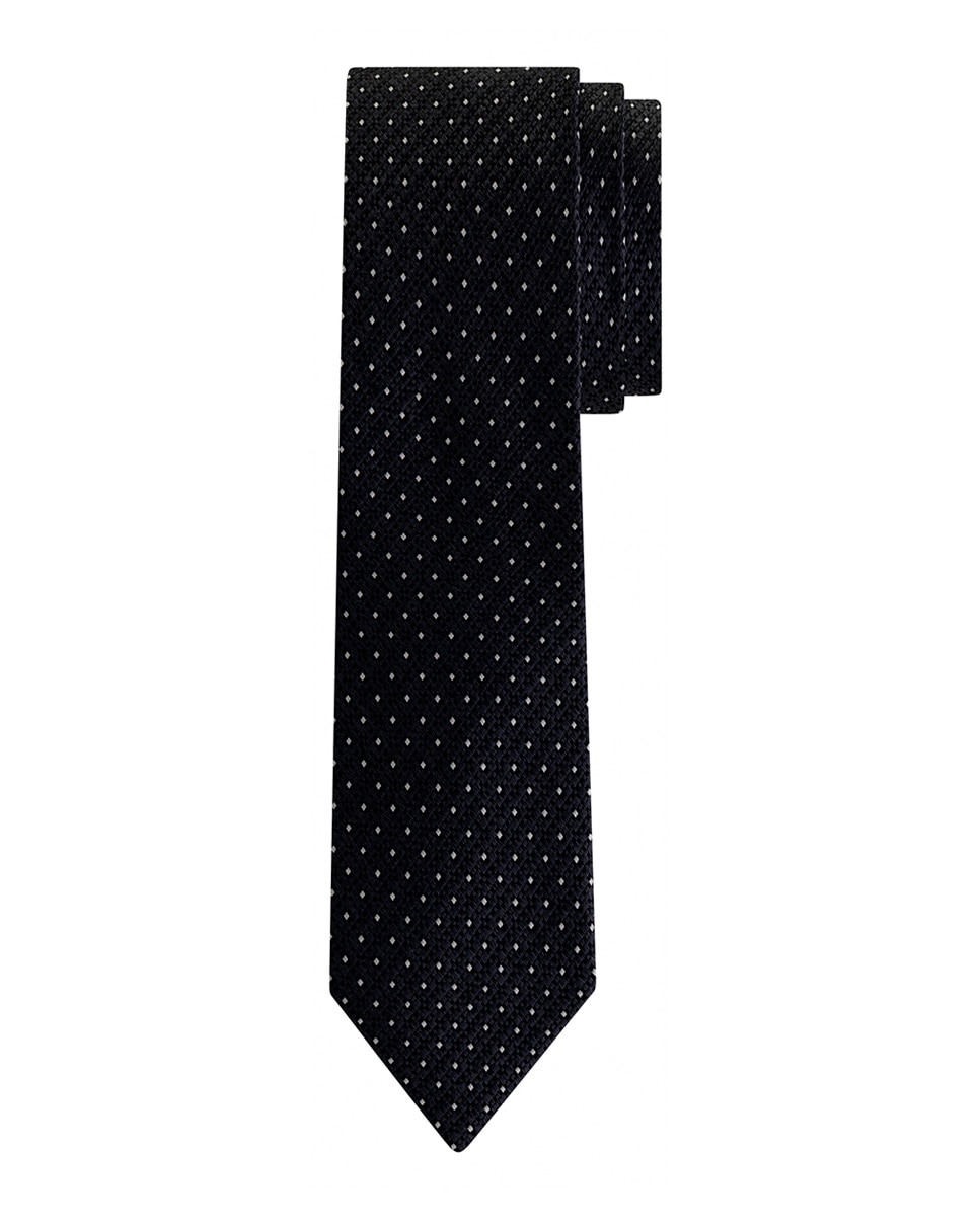 Imagen 0 de Corbata de hombre de seda con patrón de cuadros pequeños