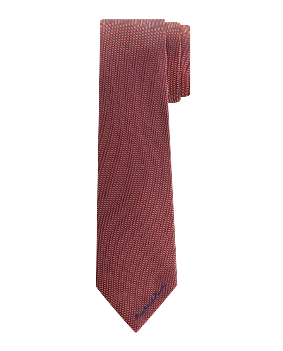 Imagen 0 de Corbata de hombre de seda con estructura y logo bordado
