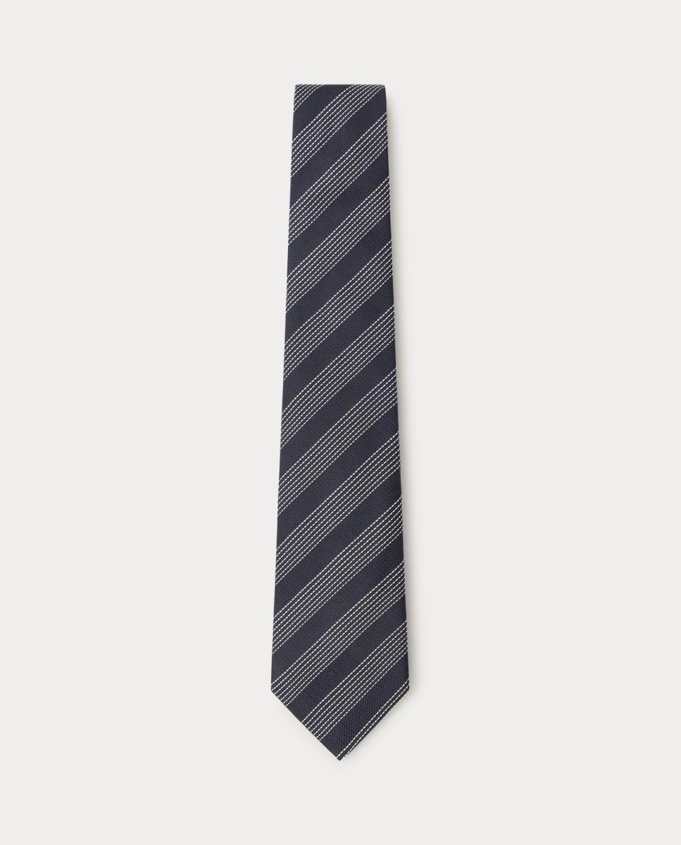 Imagen 0 de Corbata de seda con rayas diagonales de hombre