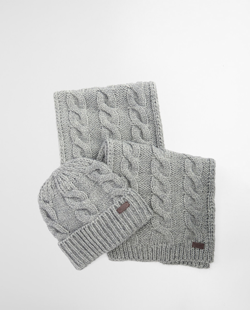 Imagen 0 de Conjunto de gorro punto y bufanda de hombre