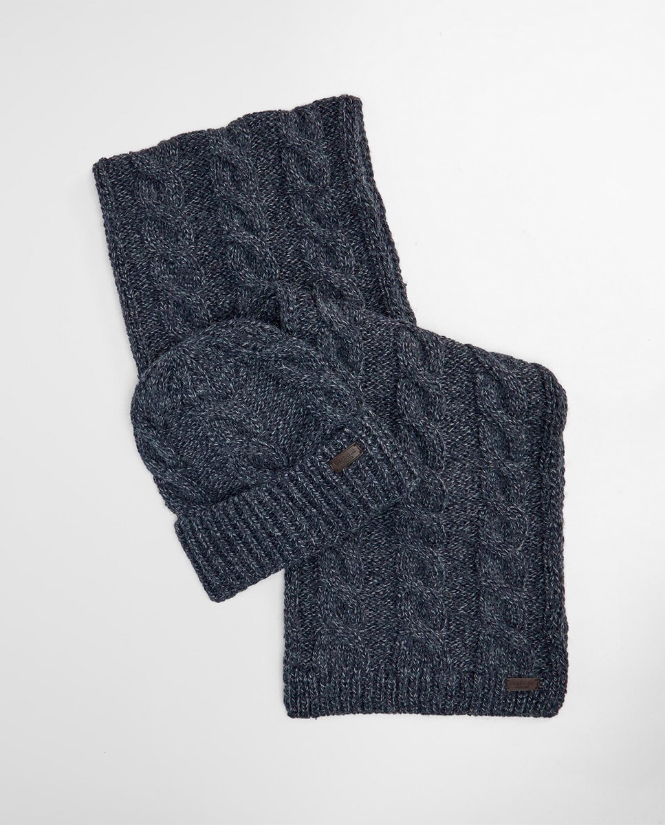 Imagen 0 de Conjunto de gorro punto y bufanda de hombre