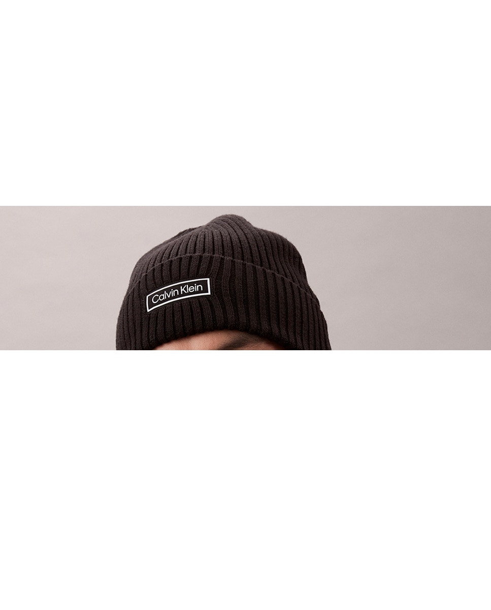 Imagen 0 de Gorro de algodón con parche Calvin Klein de hombre.