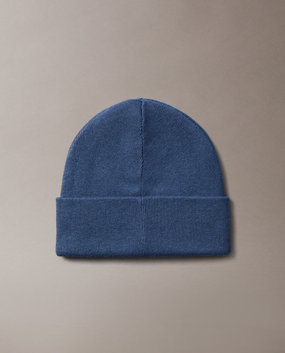 Imagen 0 de Gorro de punto con logo bordado Calvin Klein de hombre.