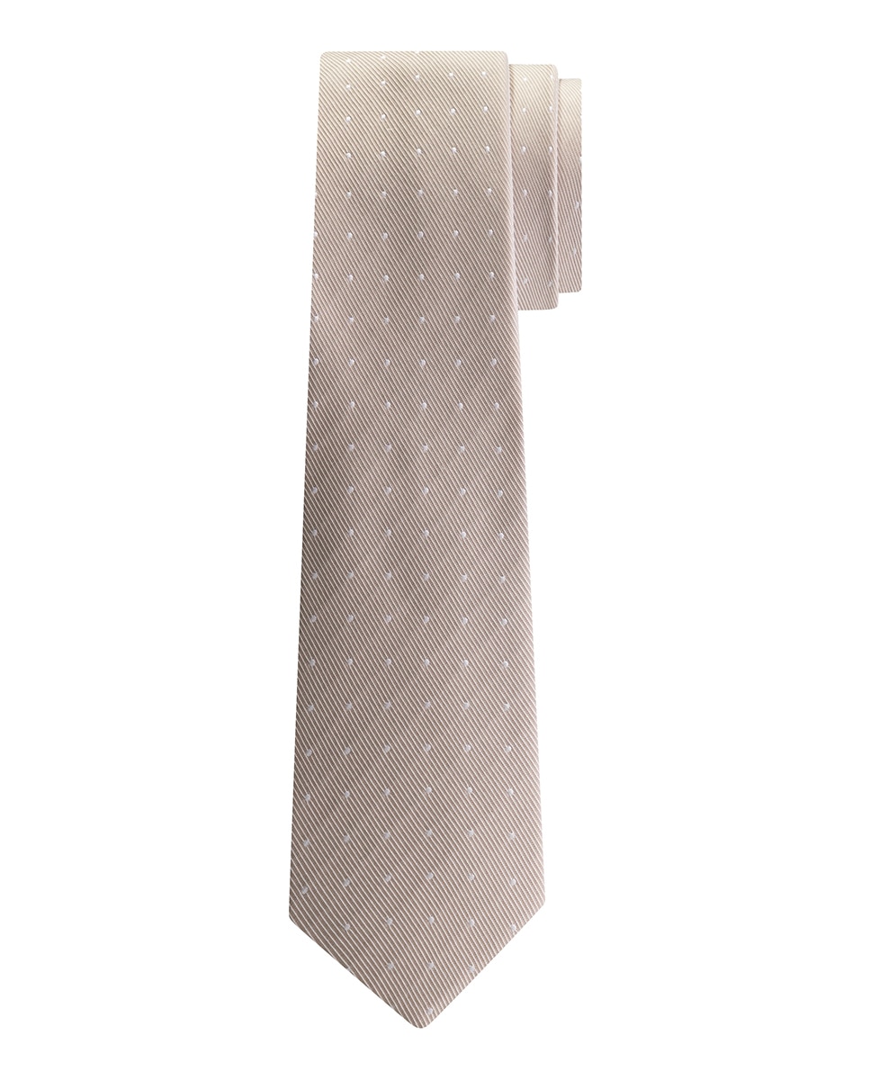 Imagen 0 de Corbata de hombre con seda y estampado de puntos.