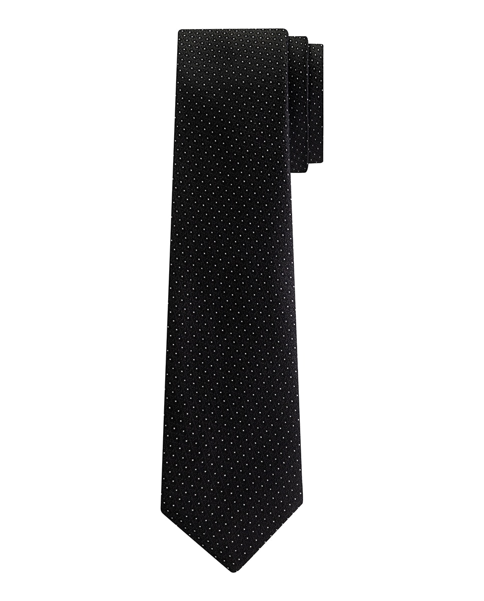 Imagen 0 de Corbata de hombre de seda con micro estampado.