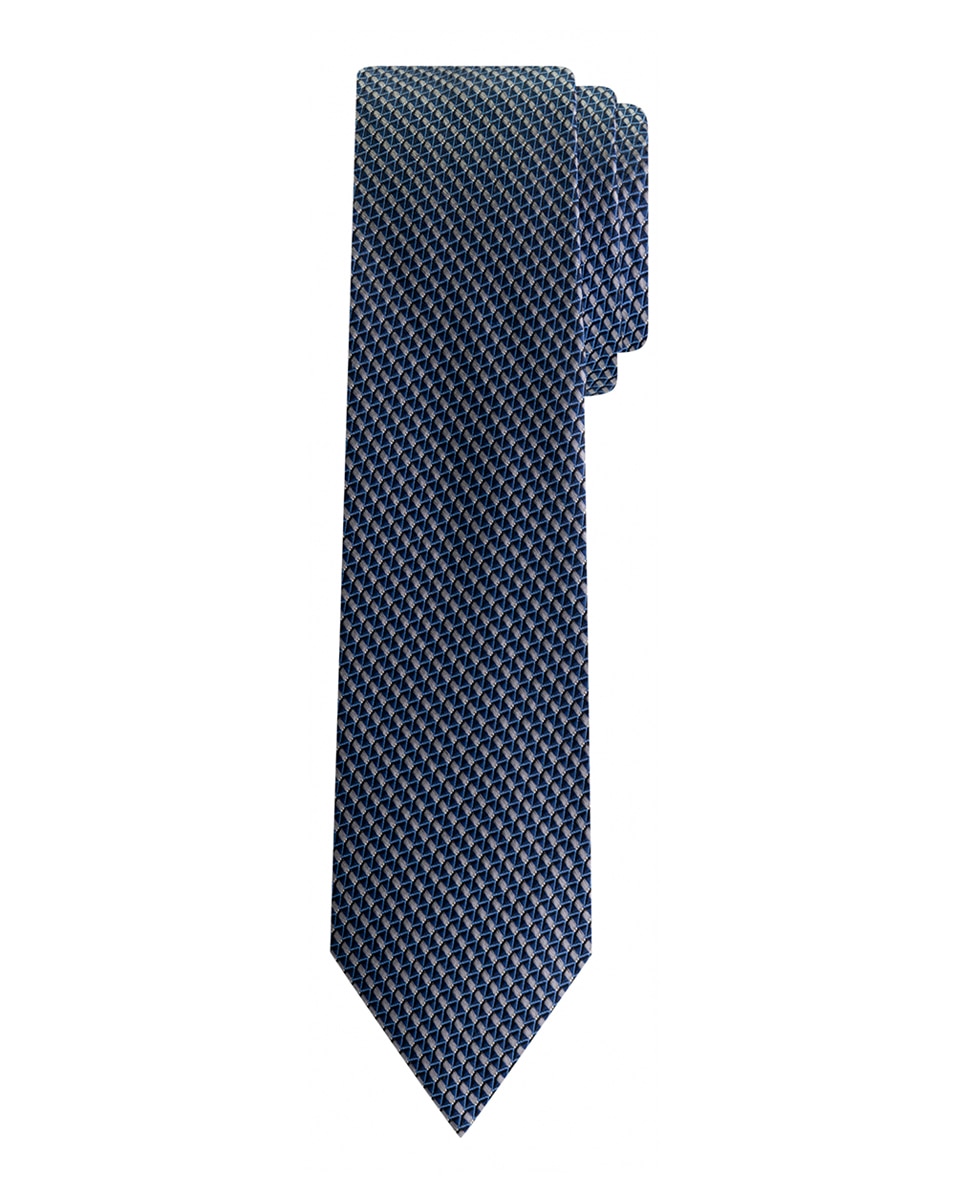 Imagen 0 de Corbata de hombre de seda con patrón geométrico pequeño